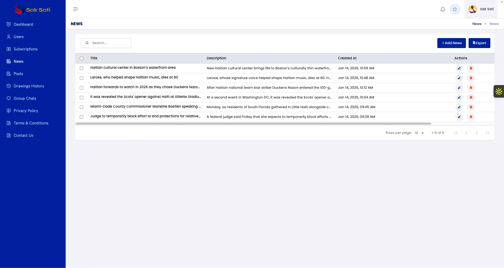 SAK SOTI browser screen 5