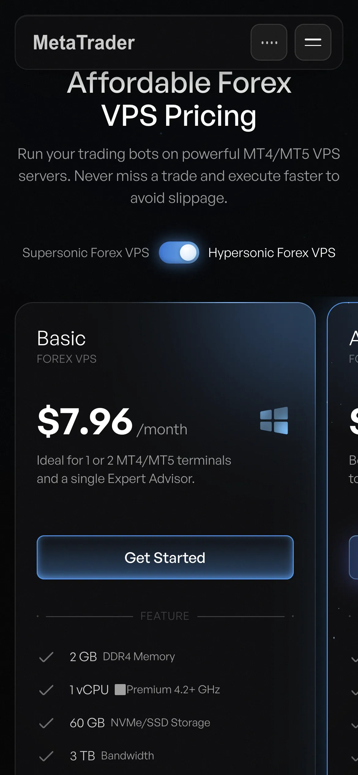Forex VPS phone screen 8