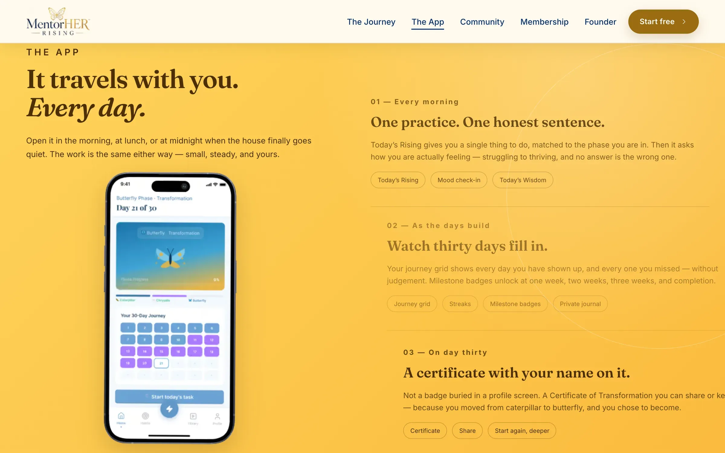 MentorHER Rising browser screen 9