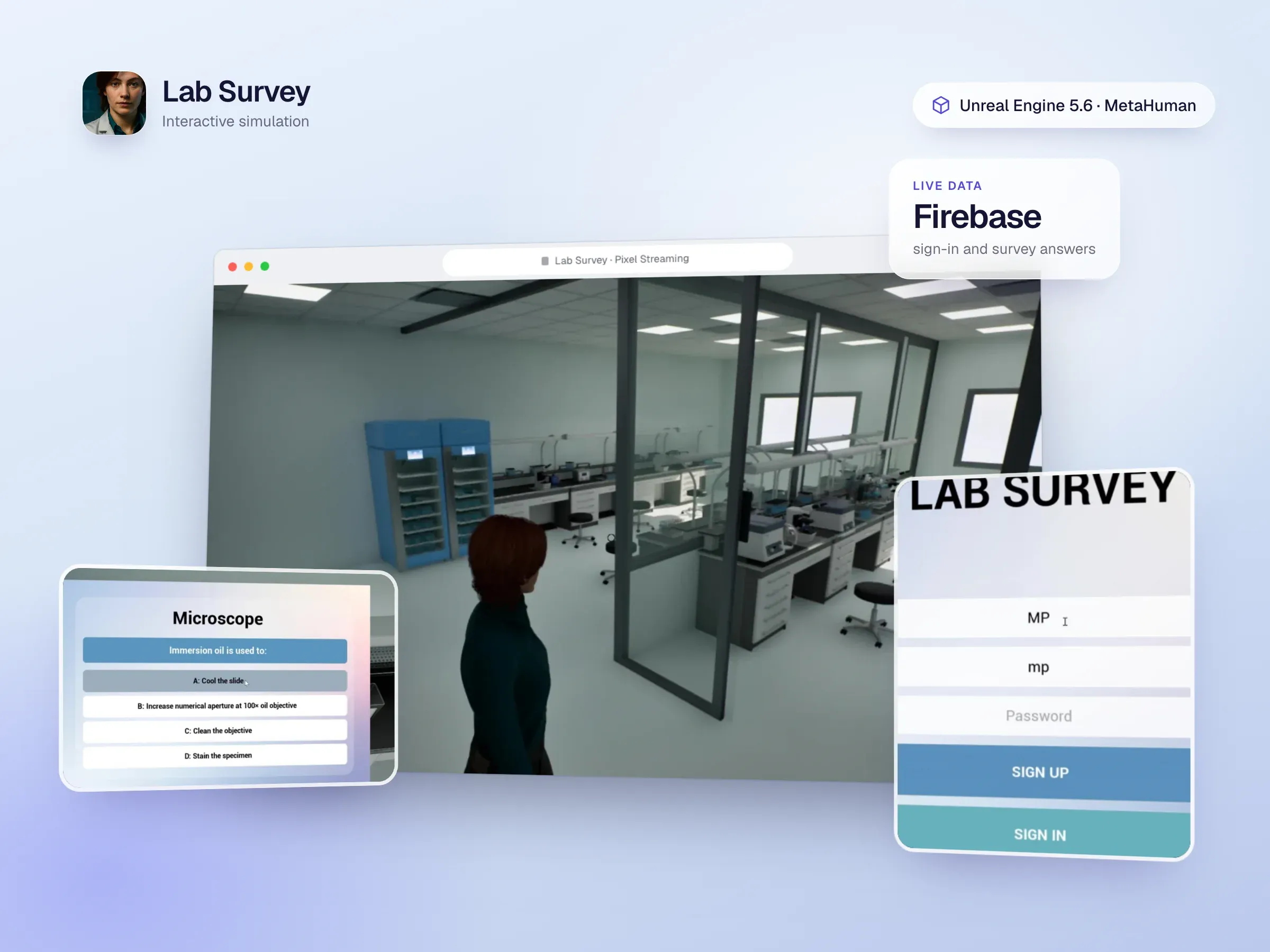Lab Survey – Interactive Simulation: device mockup