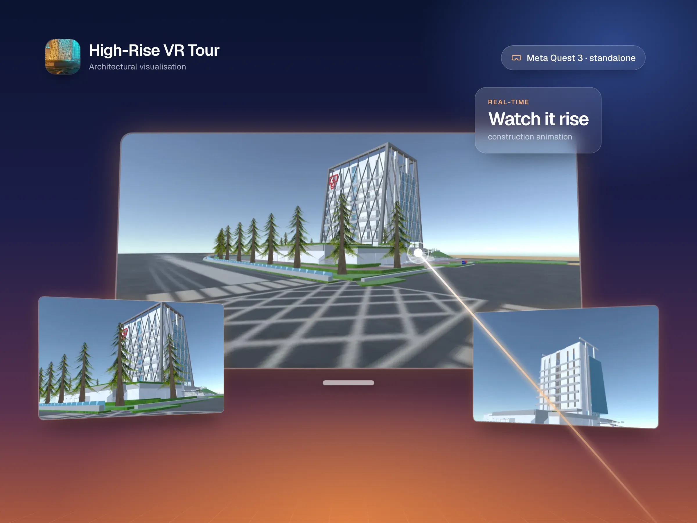 VR High-Rise Architectural Tour: device mockup