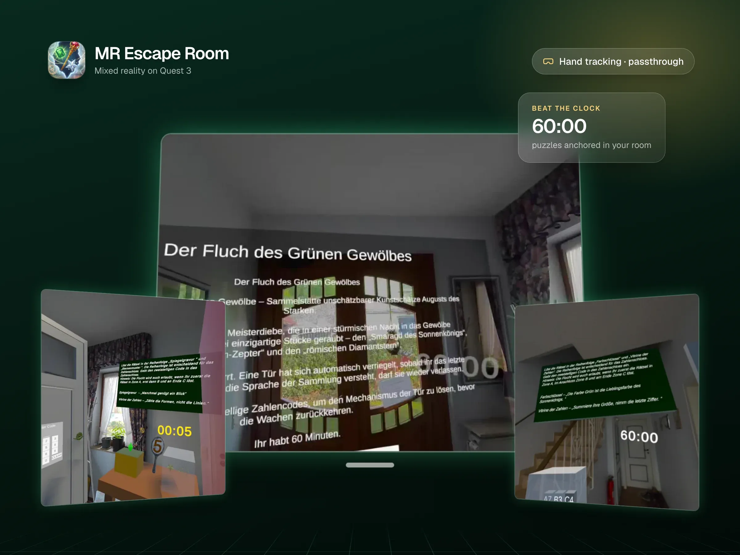 MR Escape Room - Quest 3: device mockup