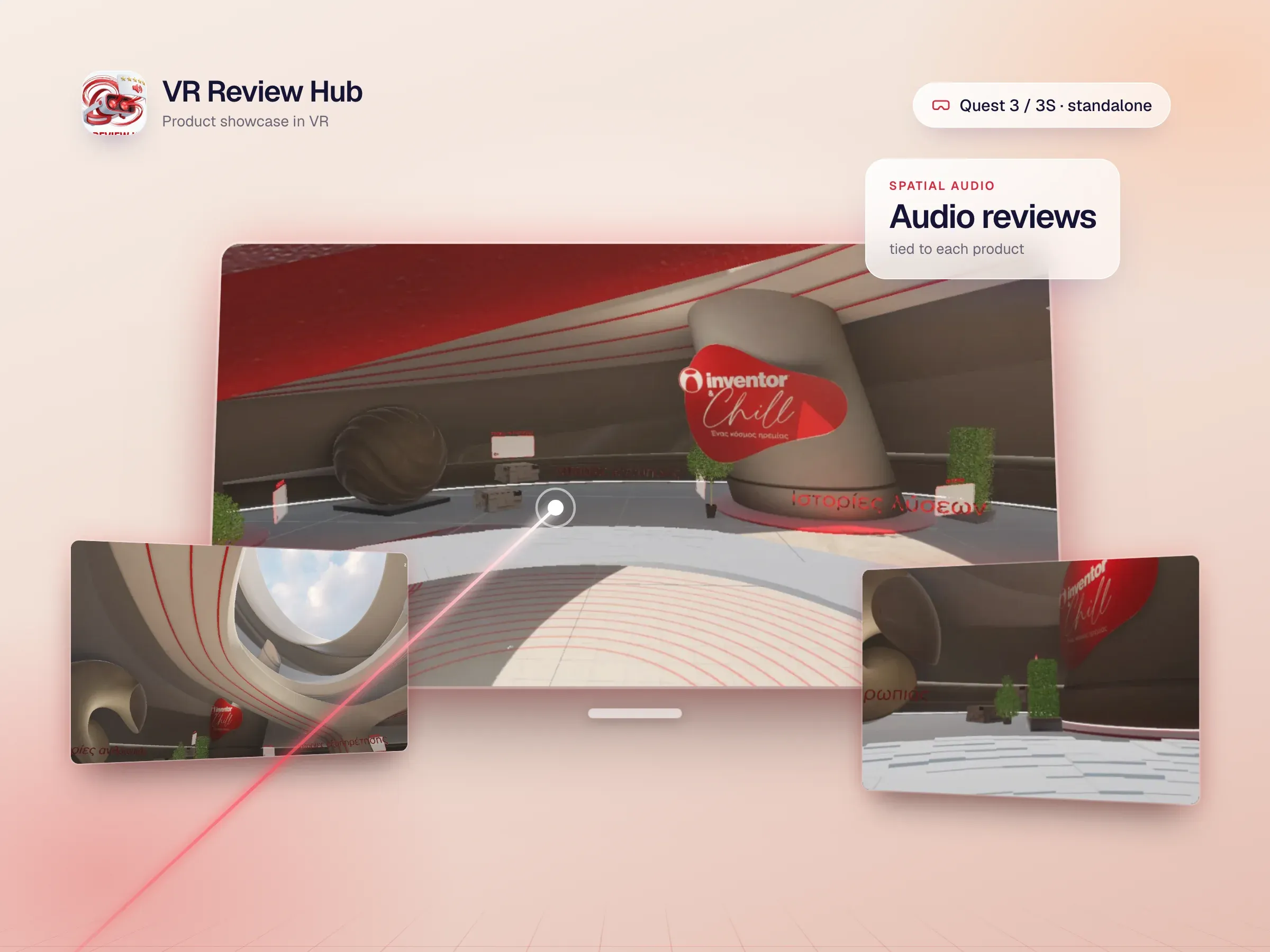VR Review Hub - Interactive Product Showcase: device mockup